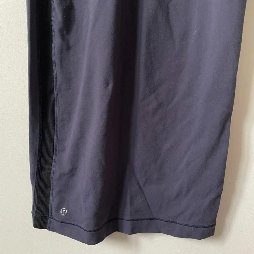 Lululemon Lab Noir Bodycon Midi Dress Cadet Blue Sz 4 - Picture 4 of 6